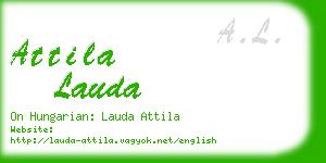 attila lauda business card